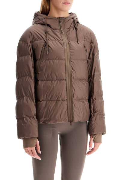 short down jacket with hood 'c CANDIA NOCCIOLA