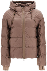 short down jacket with hood 'c CANDIA NOCCIOLA