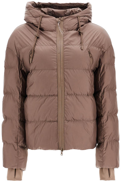 short down jacket with hood 'c CANDIA NOCCIOLA