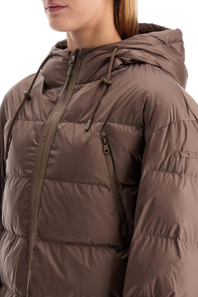 short down jacket with hood 'c CANDIA NOCCIOLA