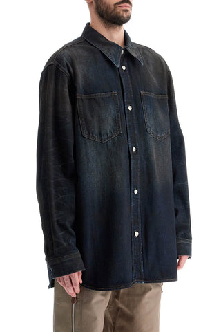 ACNE STUDIOS unisex denim shirt for all CB0081 DARK BLUE | Italystation.com - Shop Now at italystation.com