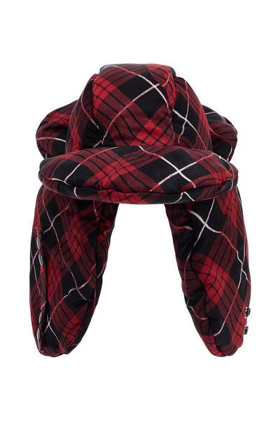 "oversized tartan CC032P C552 RED/BLACK/WHITE