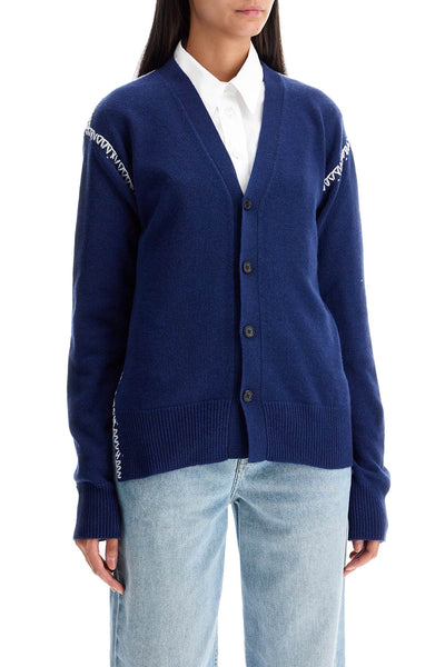 cardigan with stitching details CDMD0362Q0 UFZ373 BLUE CHINA