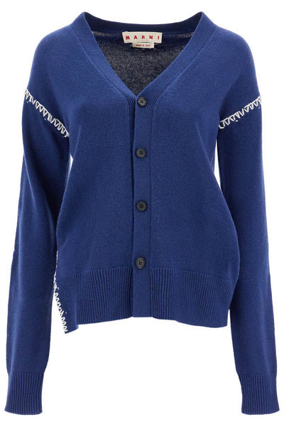 cardigan with stitching details CDMD0362Q0 UFZ373 BLUE CHINA