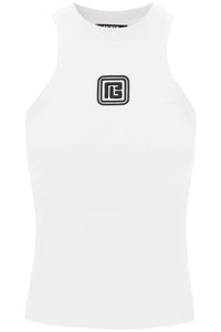 sleeveless top with pb DF1EB045BC49 WHITE/BLACK