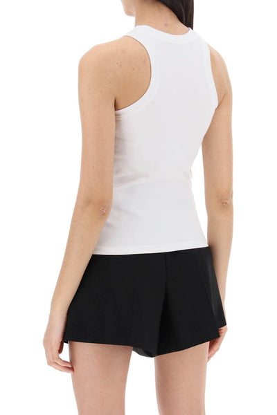 Balmain sleeveless top with pb CF0EB045BC49 BLANC NOIR