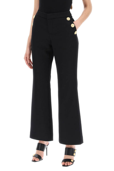 Balmain flared pants with embossed buttons CF0PP250WC09 NOIR