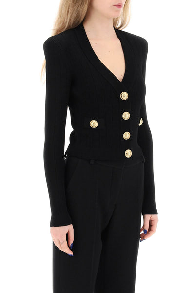 cardigan with structured shoulders DF1KL007KB07 BLACK