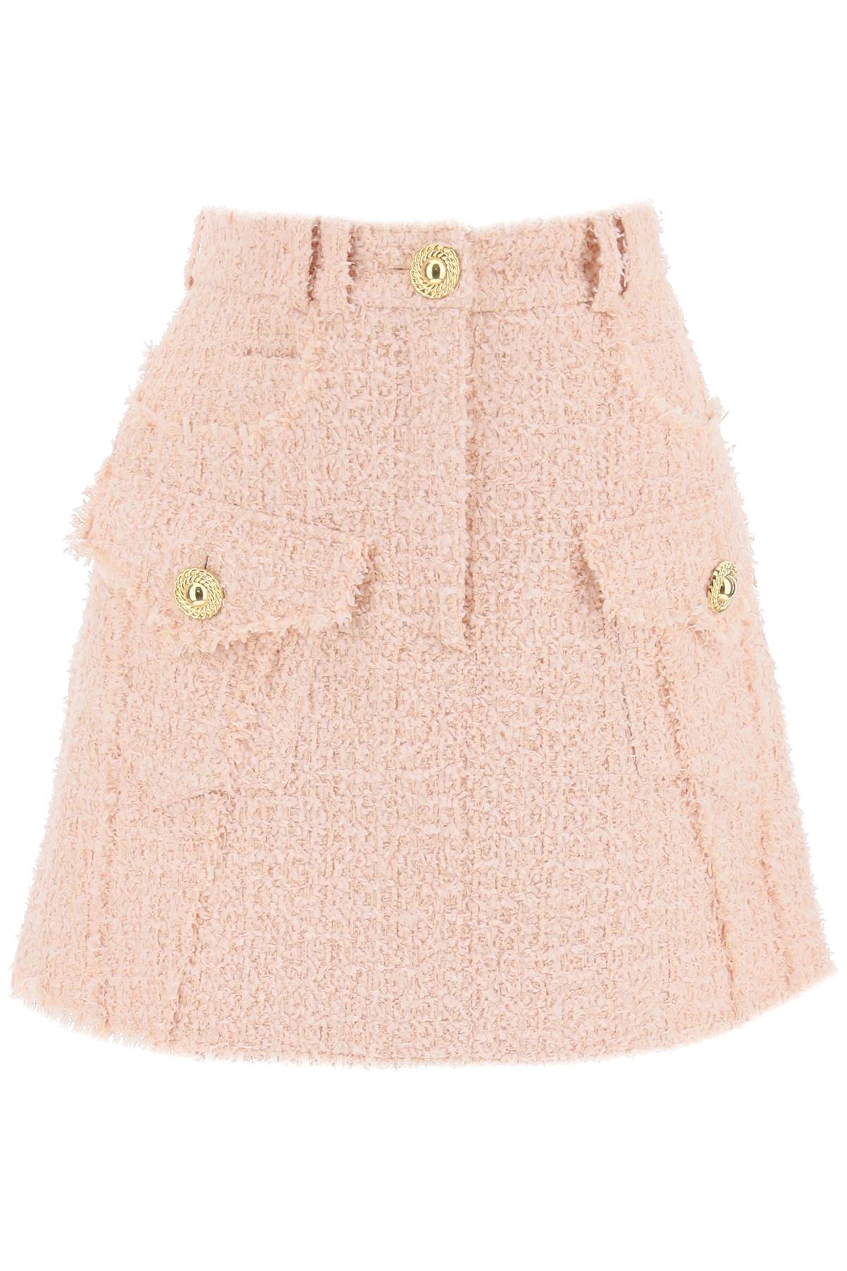mini skirt in tweed CF1LA375XF91 NUDE ROSÉ