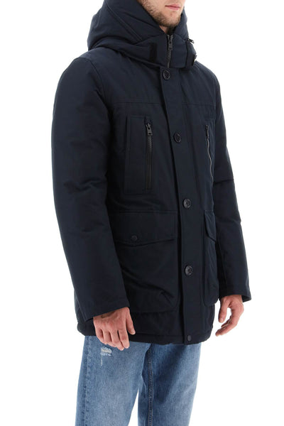 'arctic' parka in ramar fabric CFWOOU0866 MRUT0001 MELTON BLUE