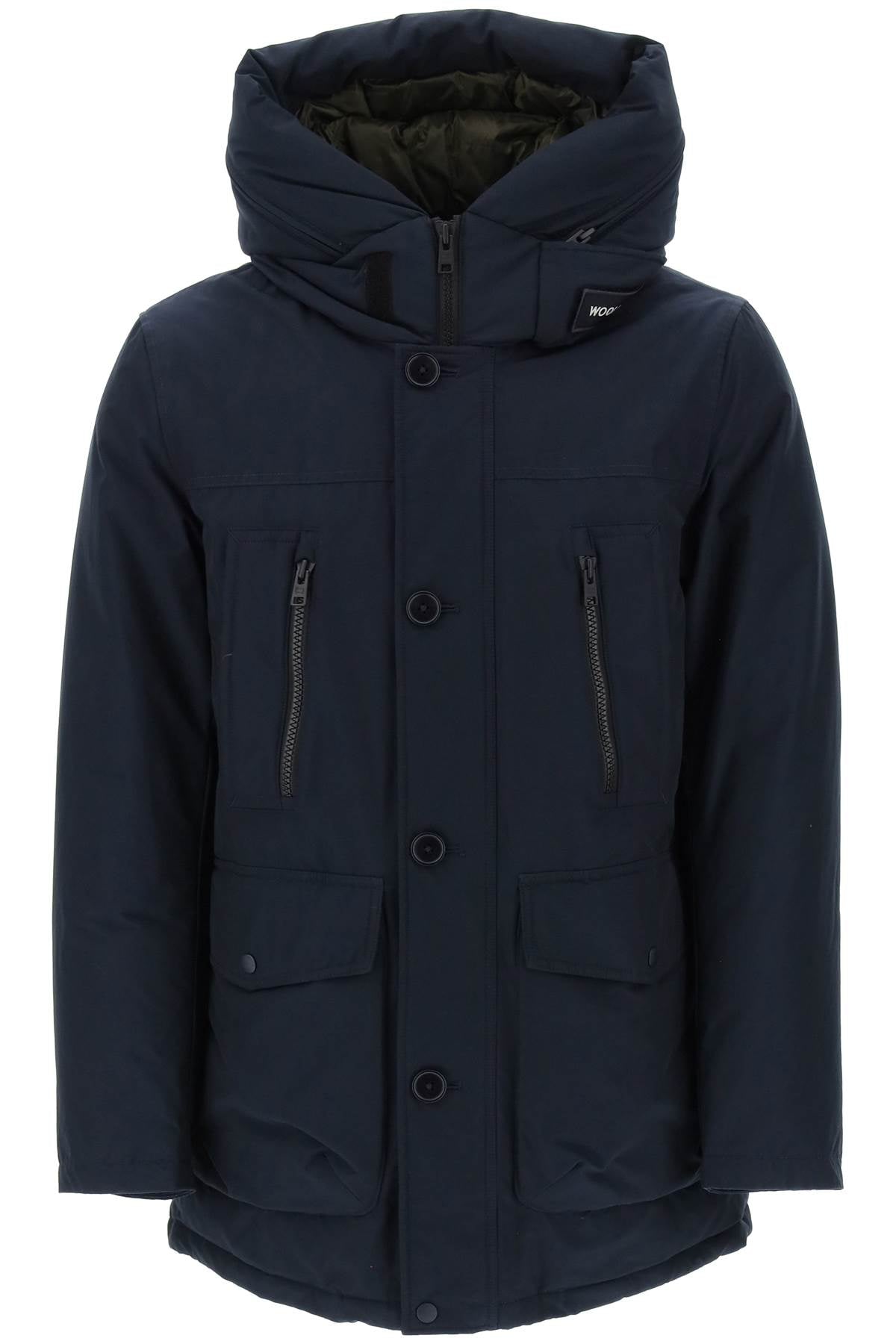 'arctic' parka in ramar fabric CFWOOU0866 MRUT0001 MELTON BLUE