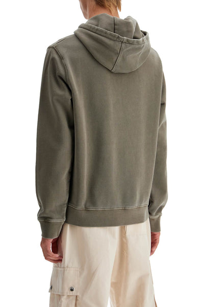 hooded sweatshirt with tie-d CFWOSW0260 MRUT3686 GREENSTONE