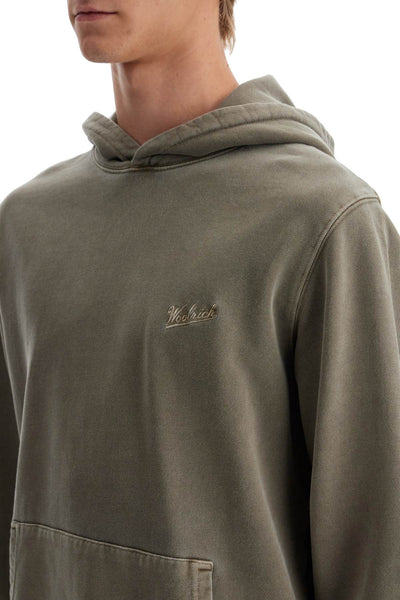 hooded sweatshirt with tie-d CFWOSW0260 MRUT3686 GREENSTONE