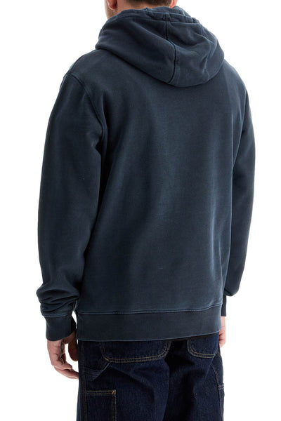 hooded sweatshirt with tie-d CFWOSW0260 MRUT3686 MELTON BLUE