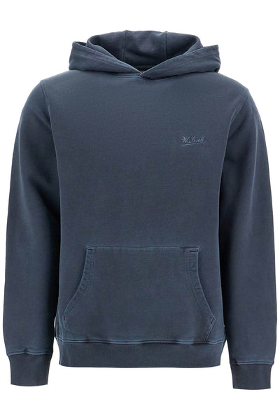 hooded sweatshirt with tie-d CFWOSW0260 MRUT3686 MELTON BLUE