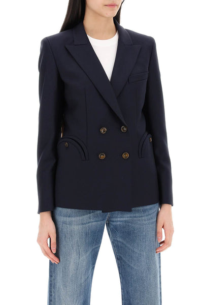 "double-breasted blazer for CHD03 ESSE 067 NAVY
