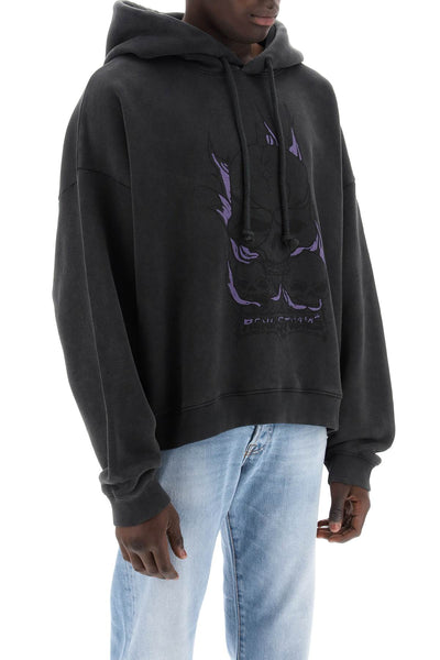 hooded sweatshirt with graphic print CI0165 FADED BLACK