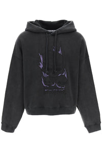 hooded sweatshirt with graphic print CI0165 FADED BLACK