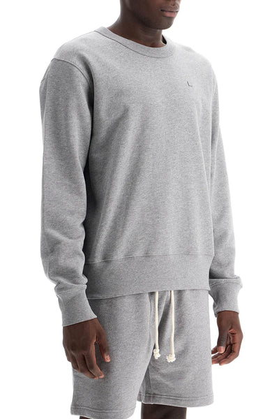 organic cotton crewneck sweatshirt CI0173 LIGHT GREY MELANGE