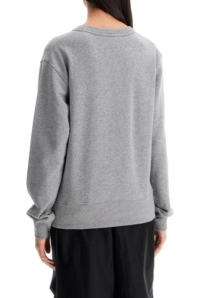 organic cotton crewneck sweatshirt CI0173 LIGHT GREY MELANGE