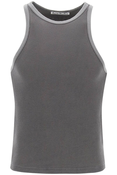 cotton waffle tank top CL0264 FADED GREY