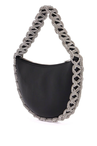 HIBOURAMA cloe handbag with crystals CLOE BLACK/CRYSTAL | Italystation.com - Shop Now at italystation.com