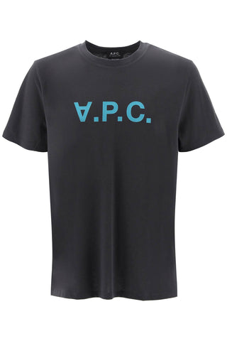 A.p.c. flocked vpc logo t-shirt COBQX H26943 ANTHRACITE