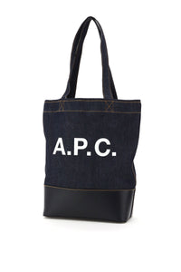 A.p.c. axel denim tote bag CODDP M61444 DARK NAVY