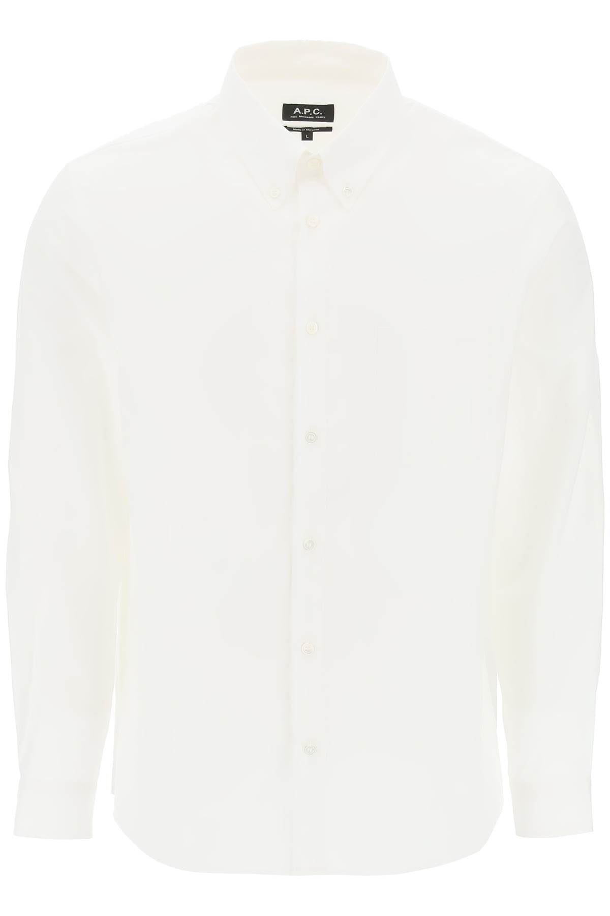 A.p.c. edouard button-down shirt COEVD H12509 WHITE
