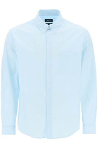 A.p.c. edouard button-down shirt COEVD H12509 BLEU PALE