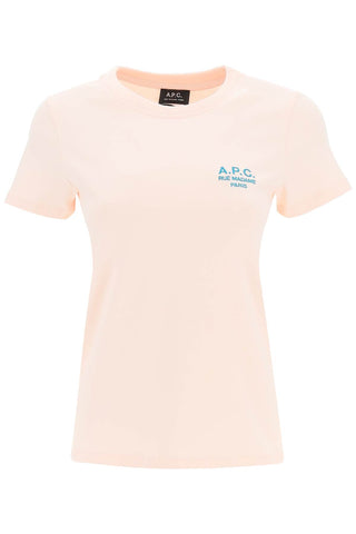 'new denise' t-shirt with logo embroidery COEZC F26848 ROSE PALE