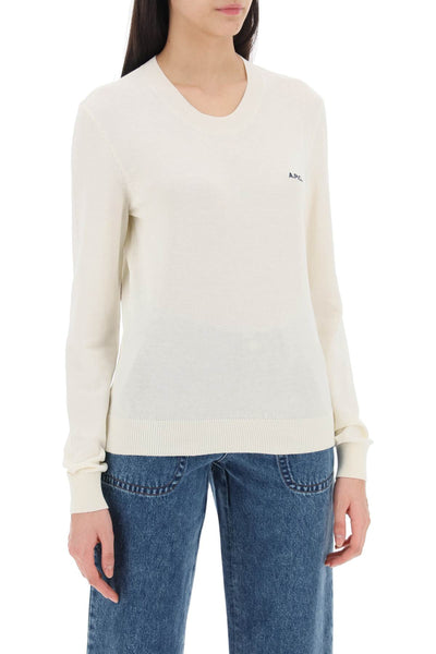 A.p.c. cotton victoria pullover sweater COEZJ F23294 ECRU