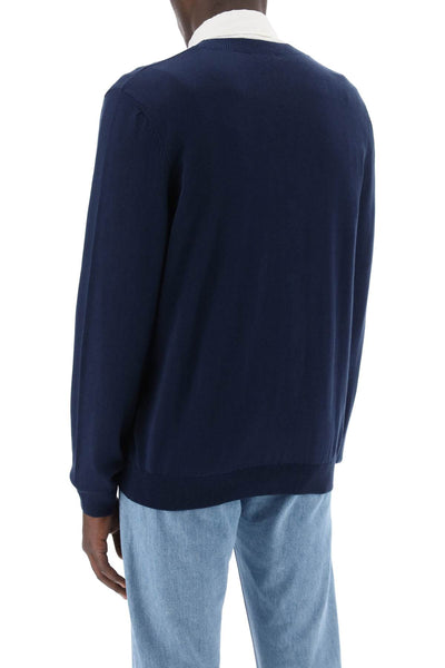 Apc 棉質柯蒂斯開襟衫 適用於 COEZJ H22256 深海軍藍