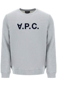 A.p.c. flock v.p.c. logo sweatshirt COFAX H27378 GRIS CHINE