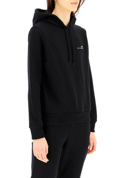 A.p.c. hoodie with logo print COFBQ F27674 BLACK