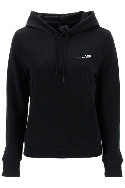 A.p.c. hoodie with logo print COFBQ F27674 BLACK