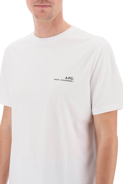 A.p.c. item t-shirt with logo print COFBT H26904 WHITE