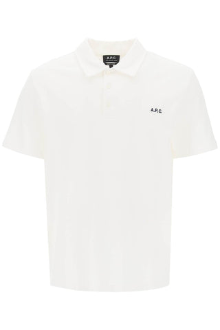 A.p.c. carter polo shirt with logo embroidery COGWZ H26342 WHITE