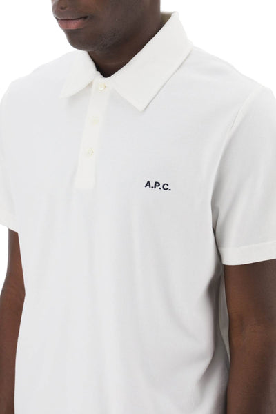 A.p.c. austin polo shirt with logo embroidery COGWZ H26344 WHITE
