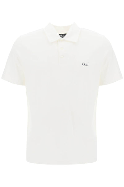 A.p.c. austin polo shirt with logo embroidery COGWZ H26344 WHITE