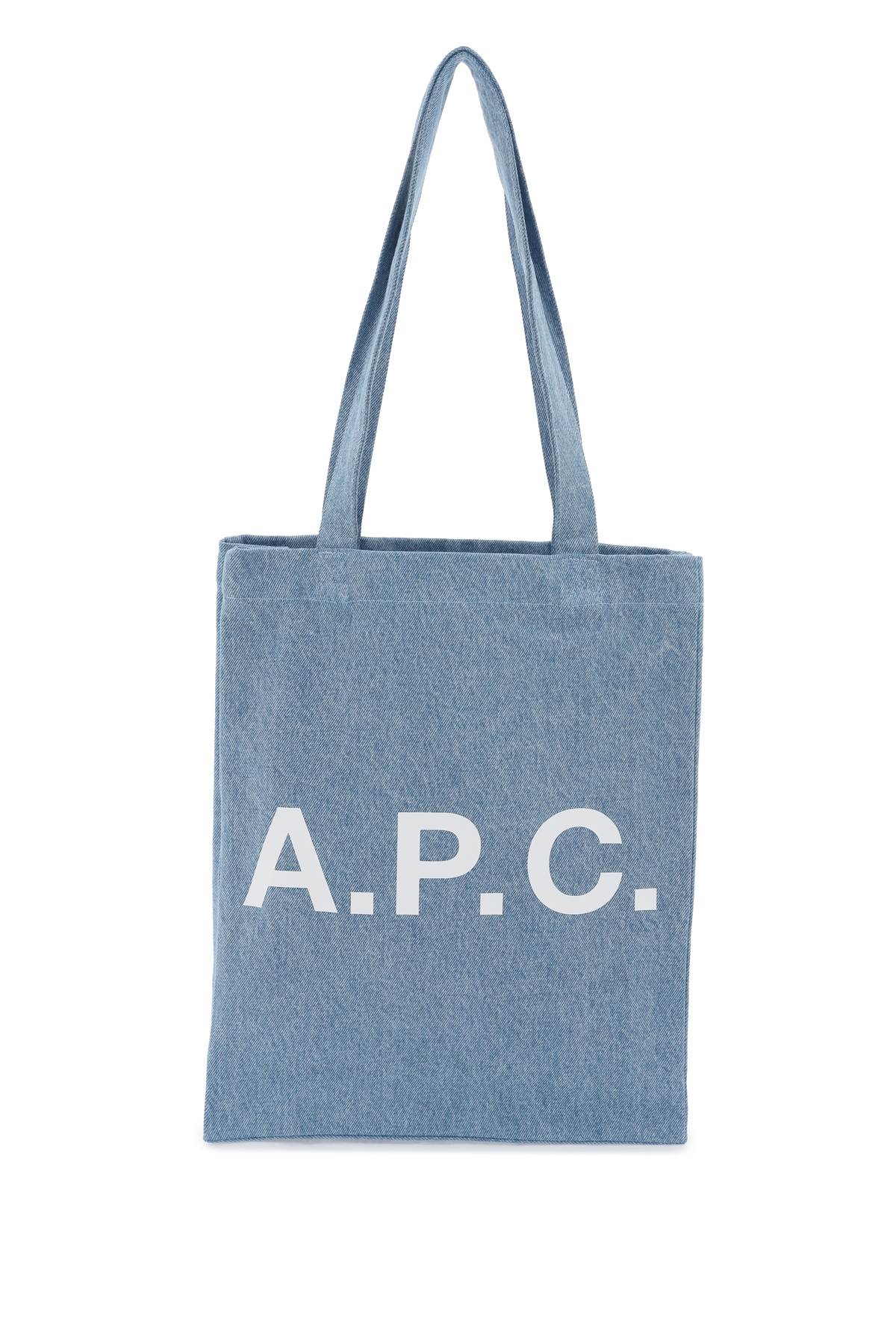 A.p.c. denim lou tote bag with COGXL M61442 BLEU CLAIR