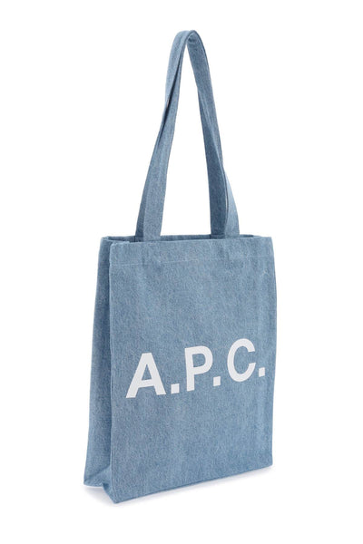 A.p.c. denim lou tote bag with COGXL M61442 BLEU CLAIR