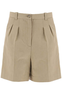A.p.c. cotton and linen nola shorts for COGXT F10201 BEIGE