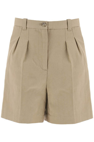 Apc 棉麻諾拉短褲 適用於 COGXT F10201 米色