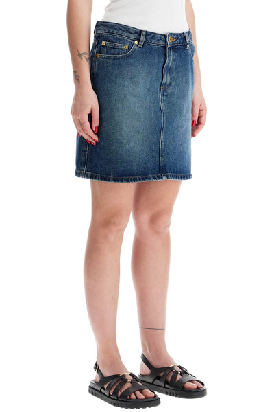 denim mini skirt COGZU F06094 INDIGO DELAVE