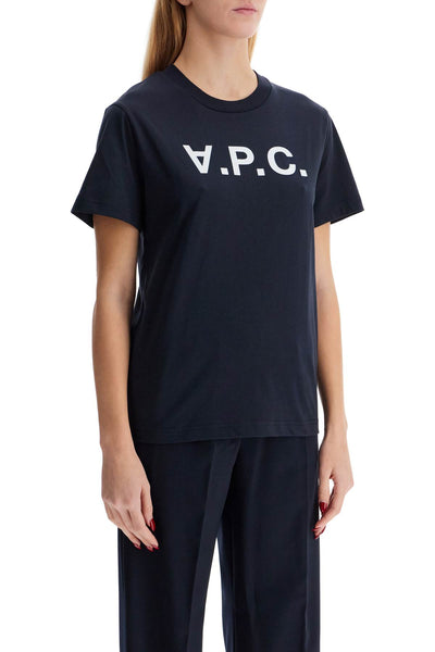 A.P.C. grand vpc t-shirt COHBM M26384 DARK NAVYECRU | Italystation.com - Shop Now at italystation.com
