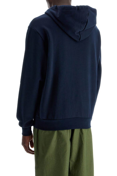 hooded sweatshirt with flocked COHBR H27917 DARK NAVY/ECRU