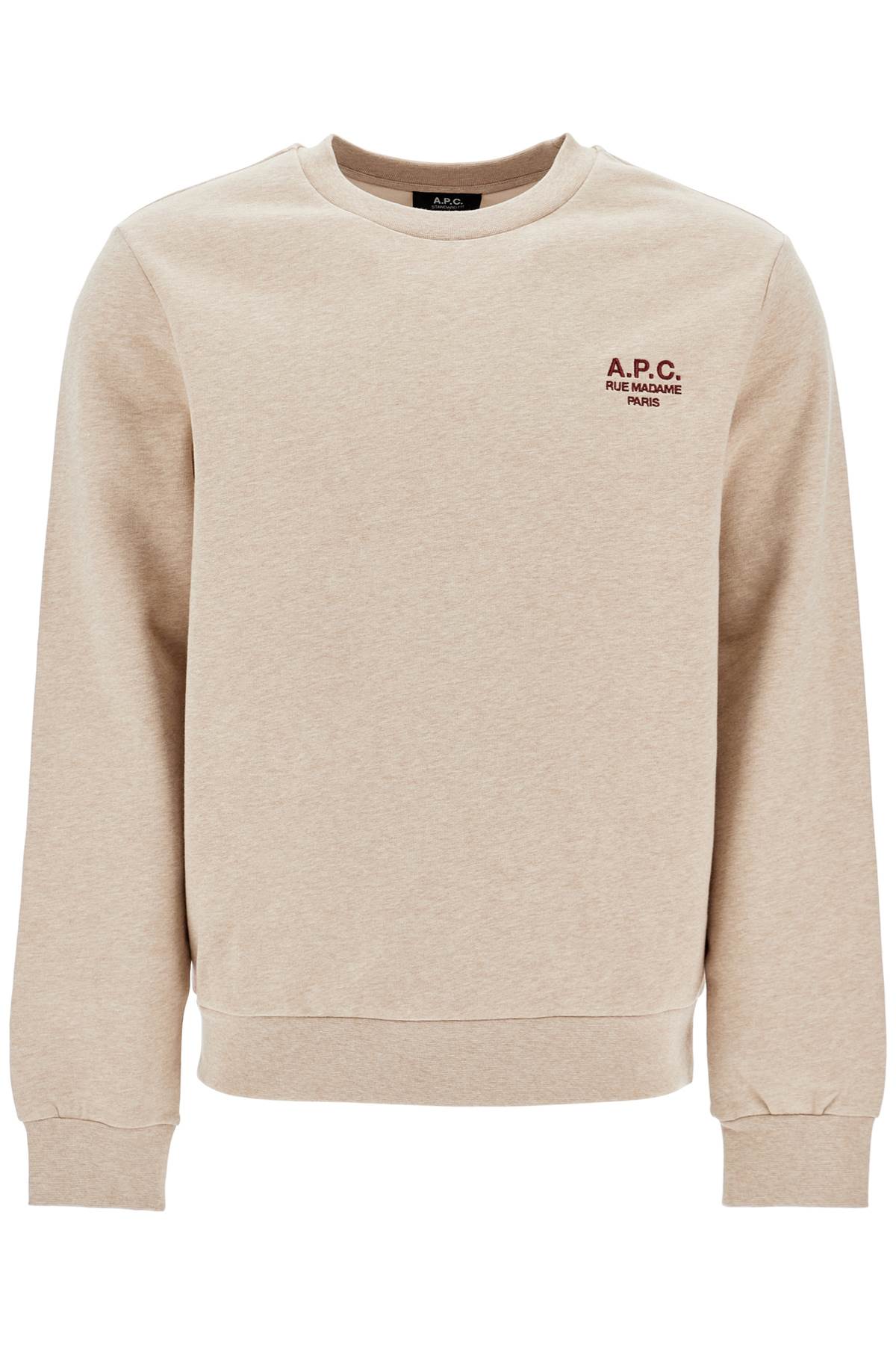 rue madame crewneck sweat COHBV M27913 BEIGE CHINE/BRIQUE