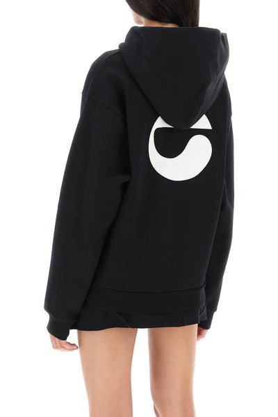 logo print hoodie COPJS15523 BLACK