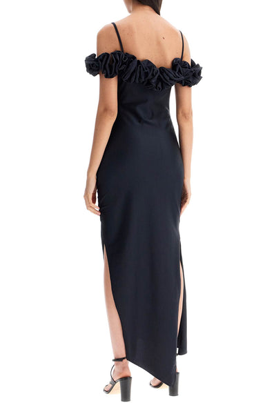 maxi dress with ruffles COPR113545 BLACK